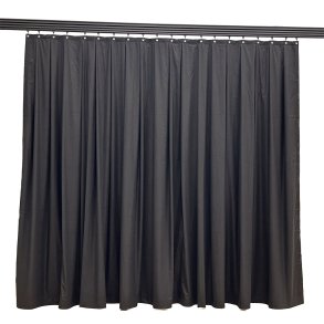 FORTPPE i sort satinmolton